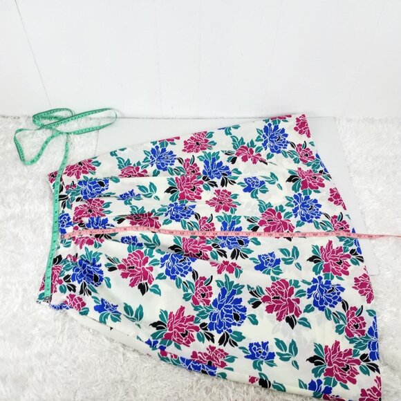 Vintage 1980s Floral Bloom Lightweight Skirt Medium Inner Visions Ship'n Shore - Picture 9 of 11